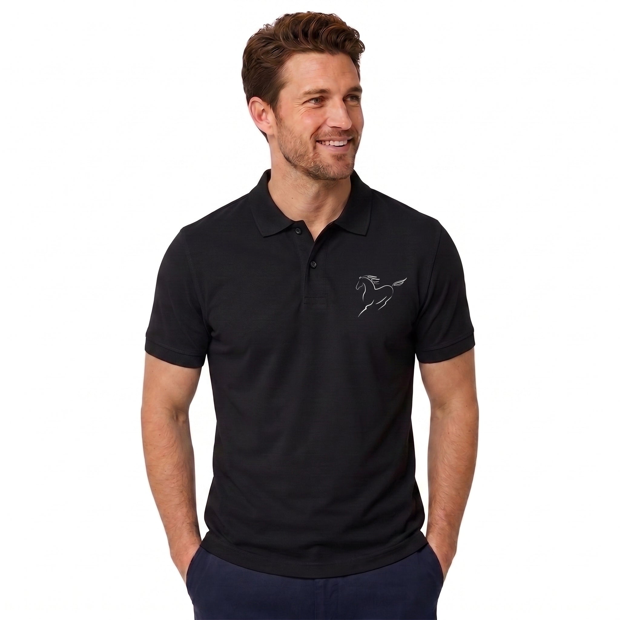 Horizon Arabian Horse Polo T- Shirt- DTF Printing