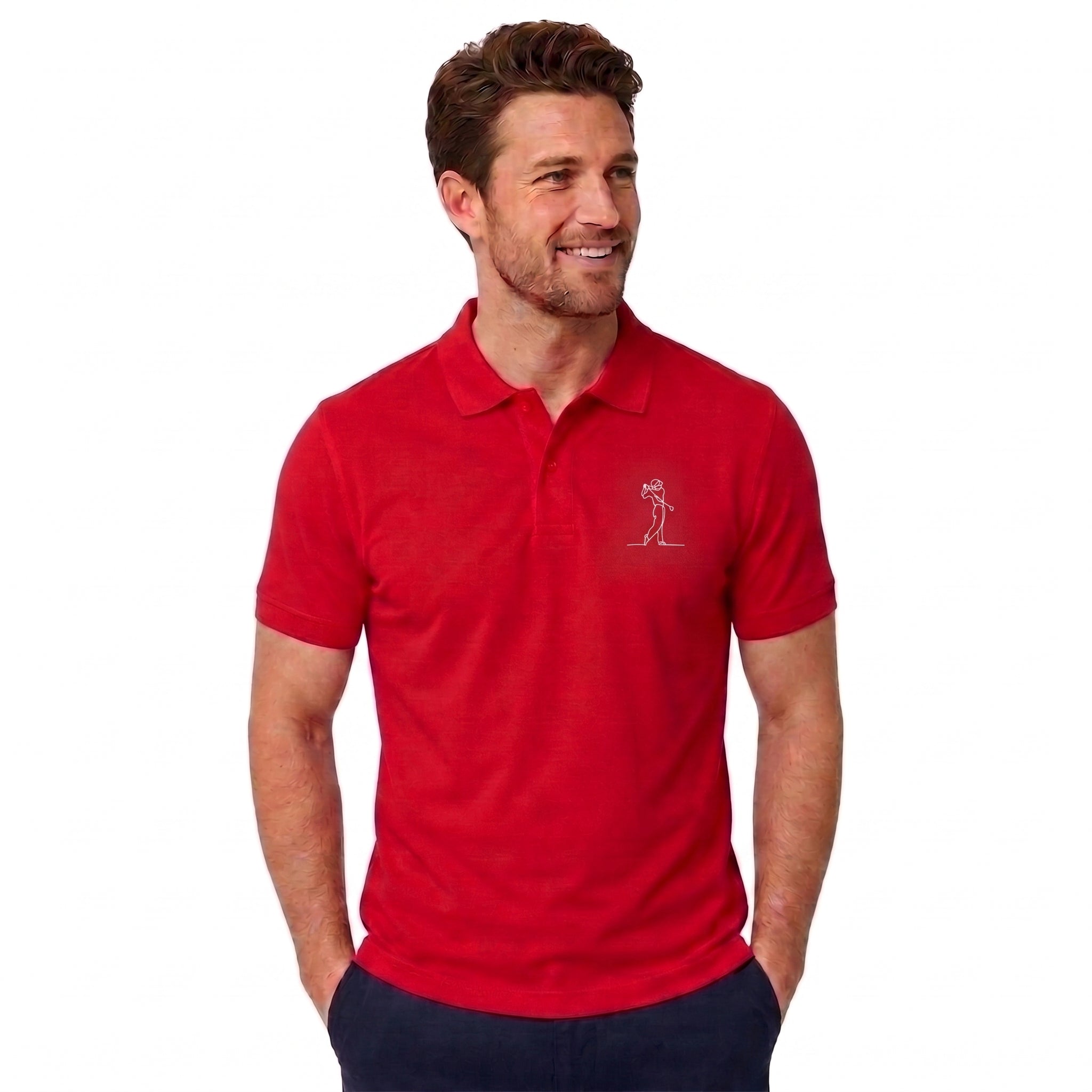 Premium Red Golf Club Polo T-Shirt