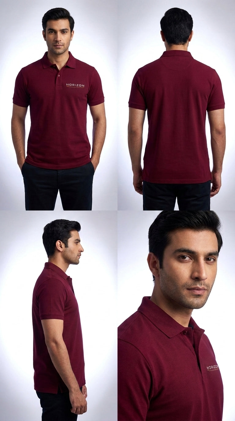 Horizon Premium Polo T-Shirt Custom Print