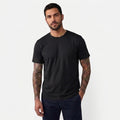 Horizon Regular Fit Round Neck Cotton T-Shirt- Black